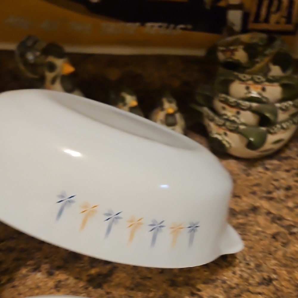 Vintage Fire King Anchor Hocking Pyrex Casserole Dish W/ Lid oval Candle glow - Picture 11 of 11